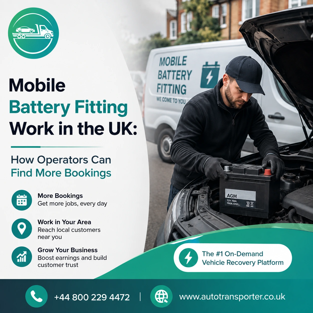 Mobile Battery Fitting Work in UK